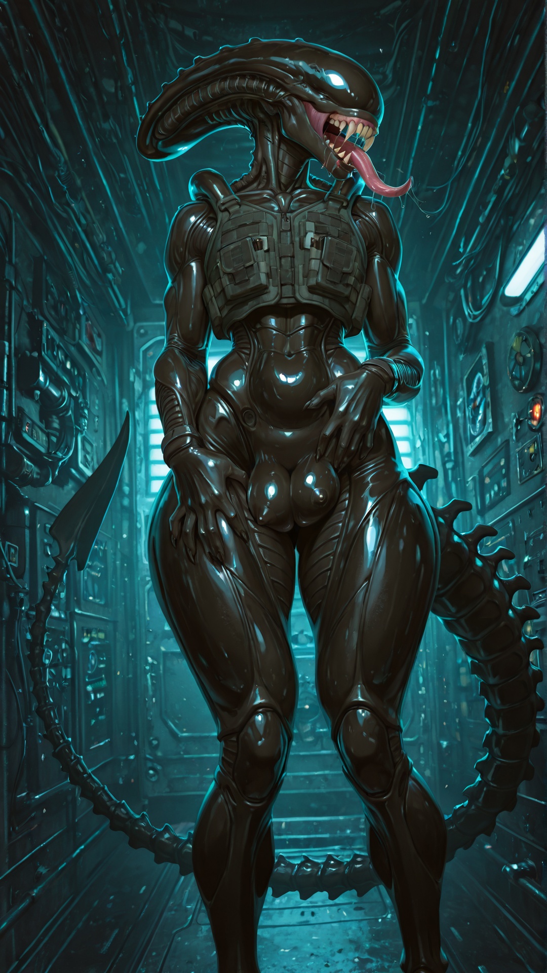 Alien Insectoid Warrior in Submarine