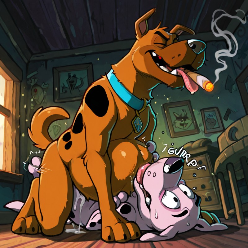 Courage the Cowardly Dog in Surreal Adventure