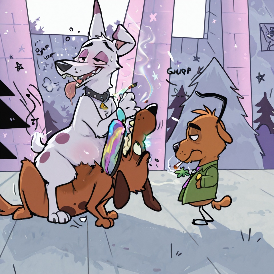 Courage the Cowardly Dog and Scooby-Doo Stoned
