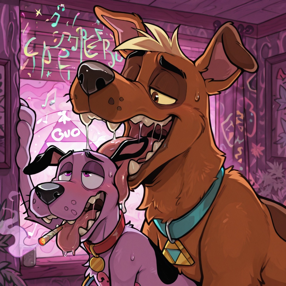 Courage the Cowardly Dog Stoned with Scooby Doo