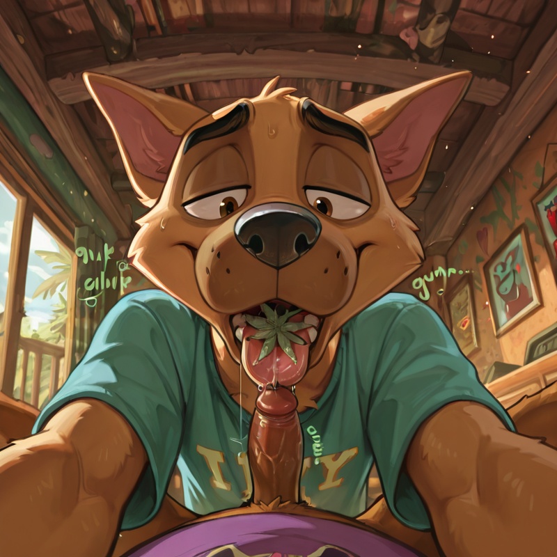 Courage the Cowardly Dog Stoned with Scooby Fox
