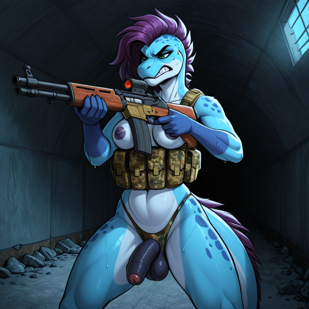 Dino Warrior in Ruined Bunker Tetran Runawaydanish