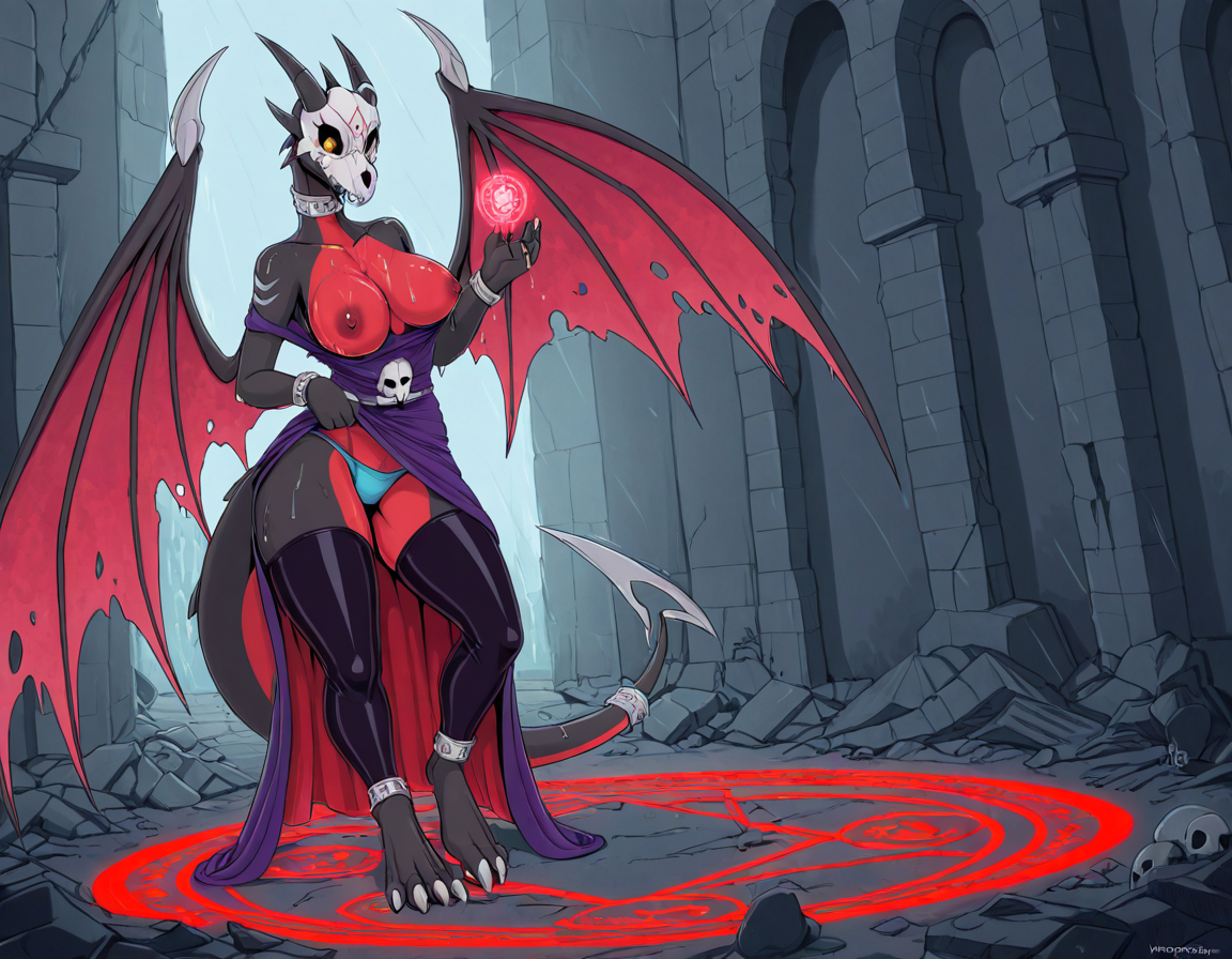 Magical Cynder in Ruined Castle