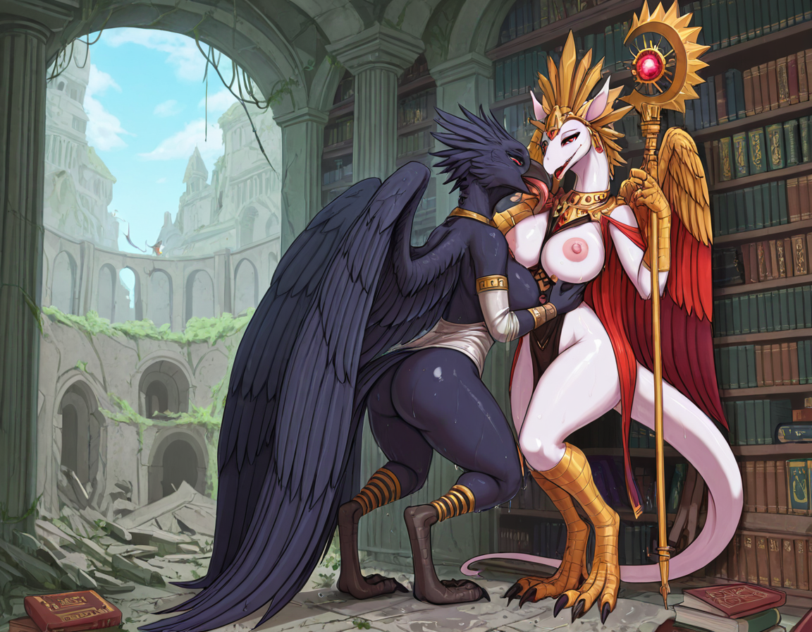 Lord of Change Conjuring in Ancient Library