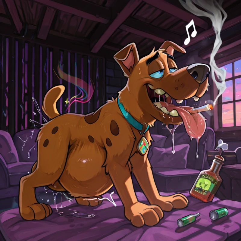 Courage the Cowardly Dog in Rainbow Vore Scene
