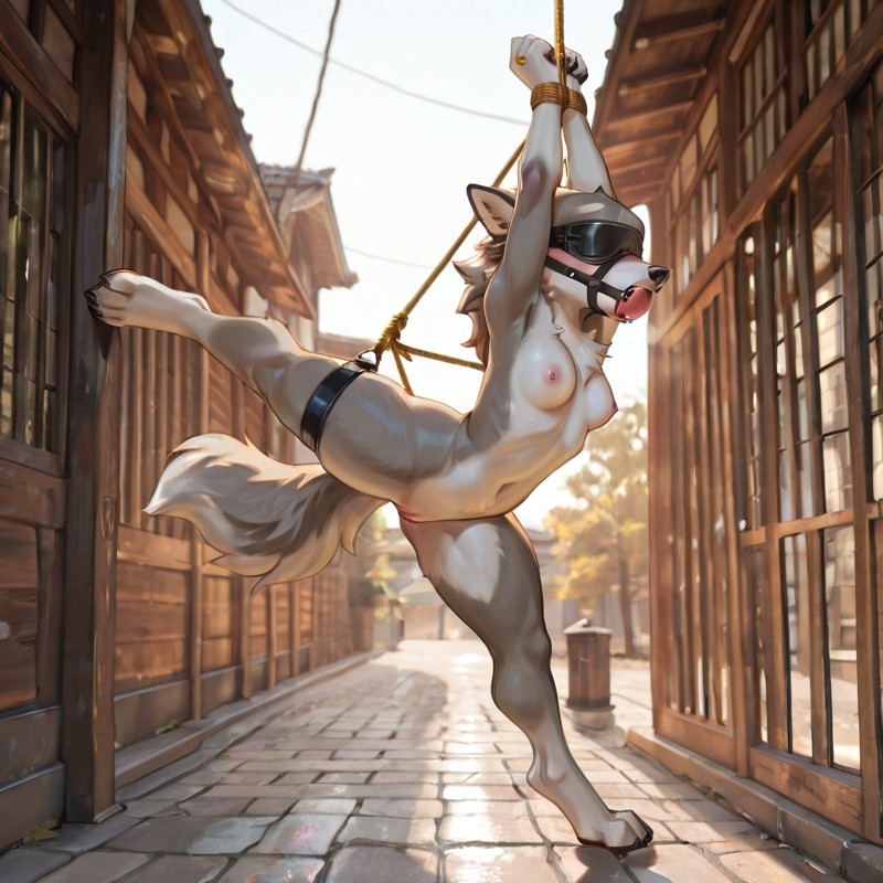 Wolf in Humiliating Public Display