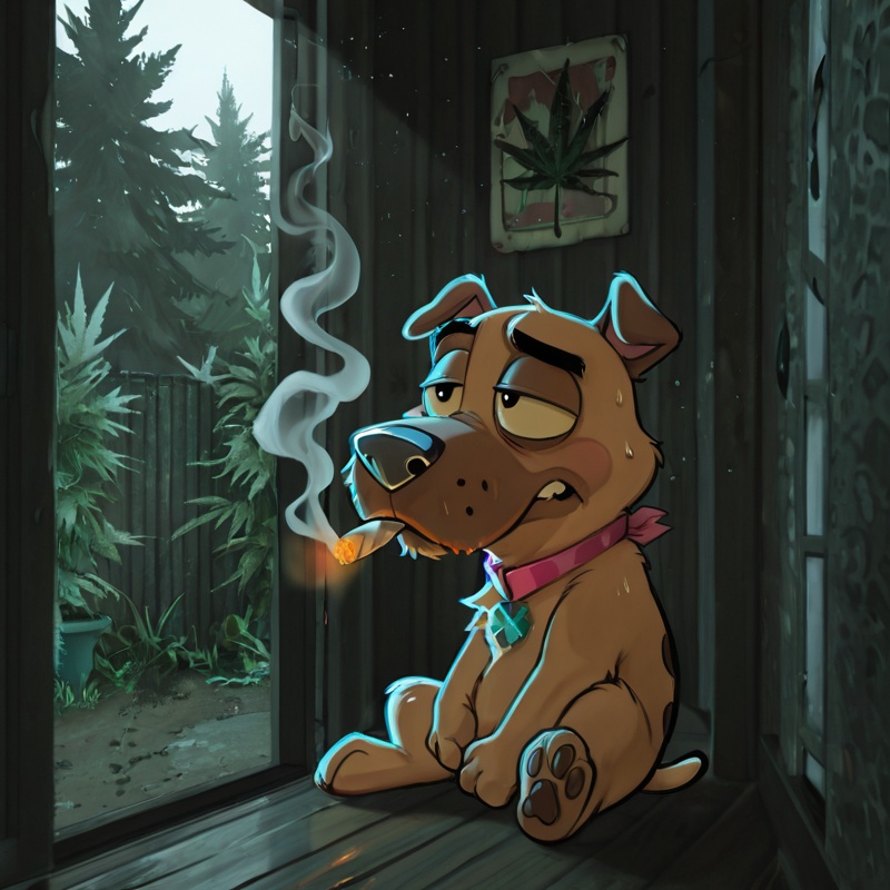 Courage the Cowardly Dog Stoned on Marijuana