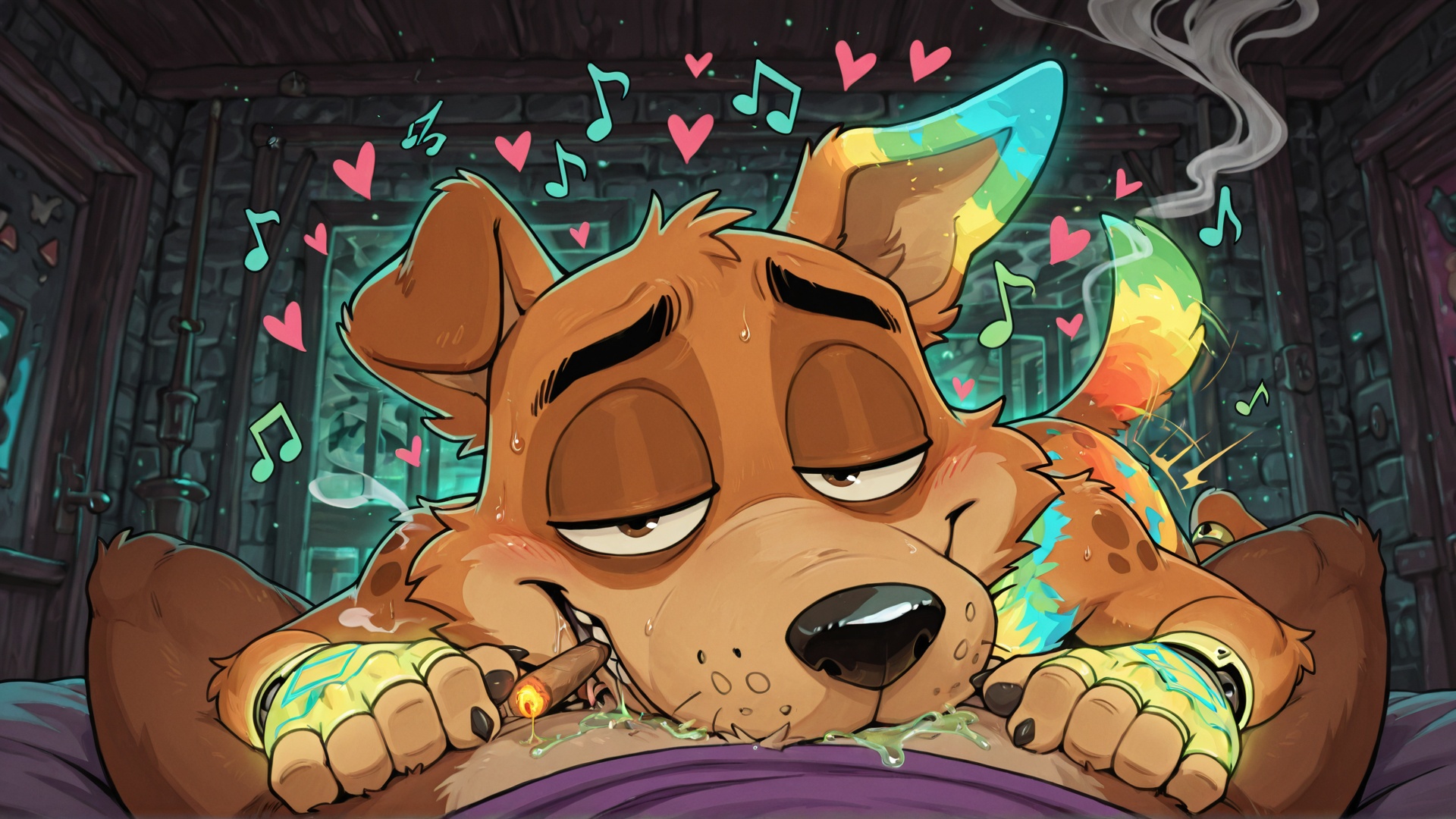 Courage the Cowardly Dog Stoner Furry Art