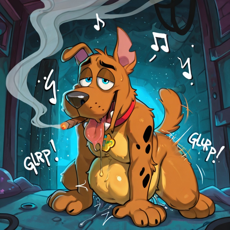 Cowardly Fox and Friends in Neon Party Scene