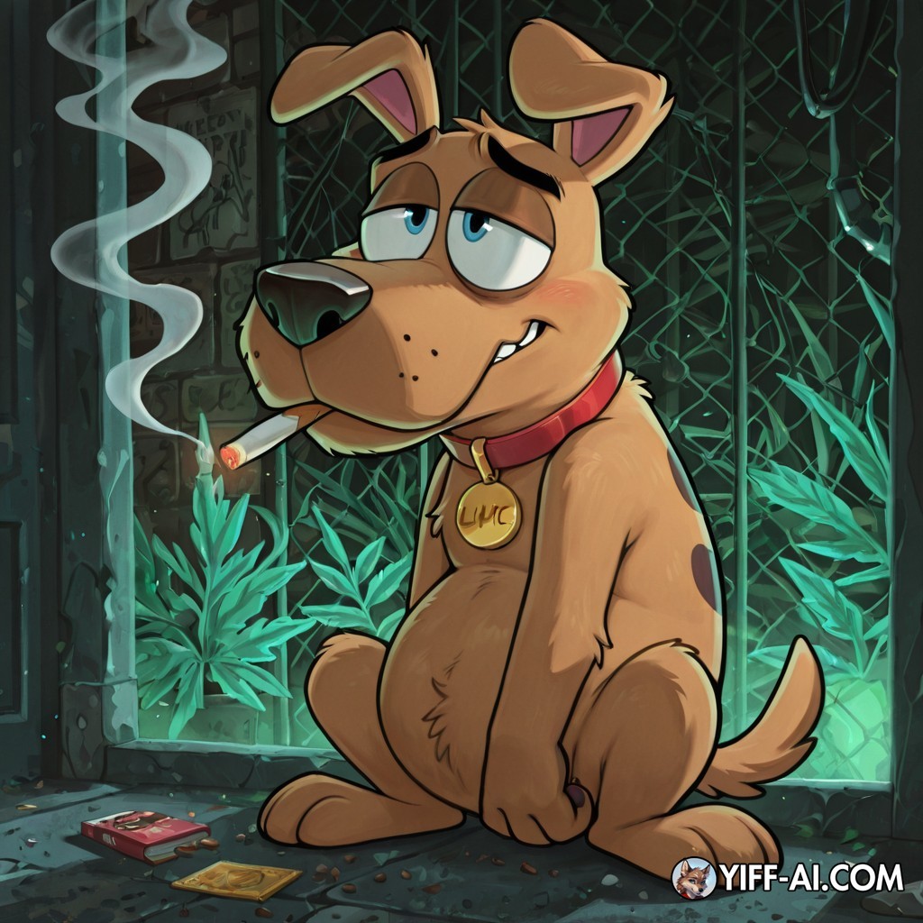 Courage the Cowardly Dog Stoner Furry Art
