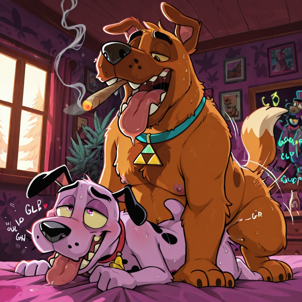 Courage the Cowardly Dog Stoned with Scooby-Doo