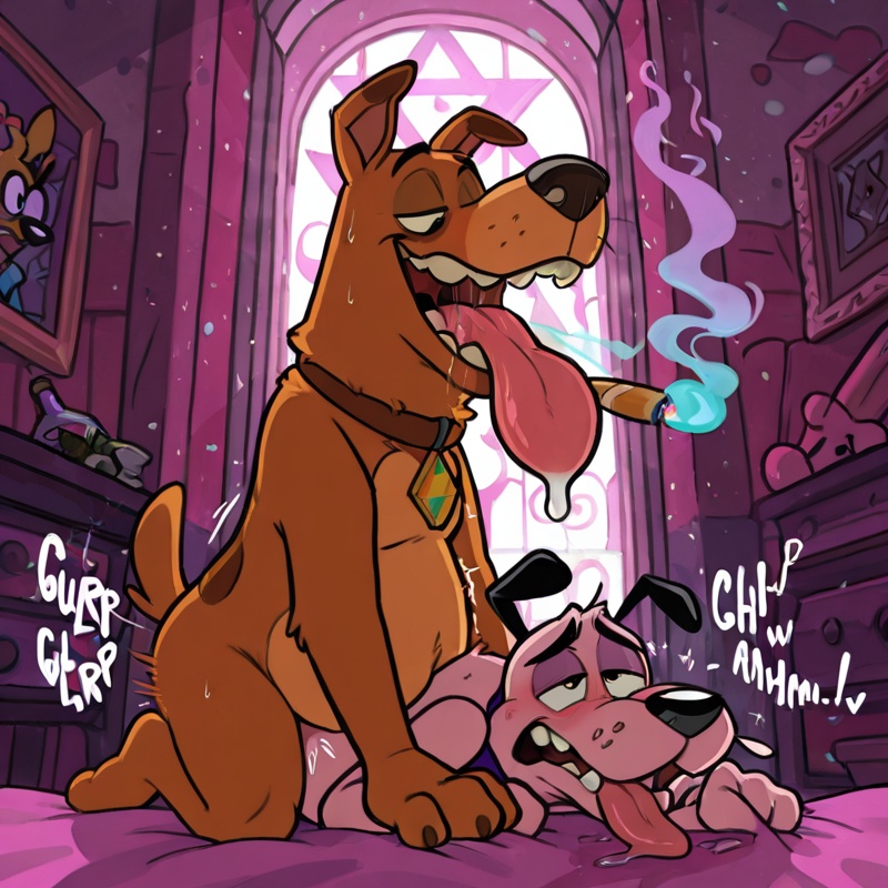 Courage the Cowardly Dog Stoned in Gay Romance