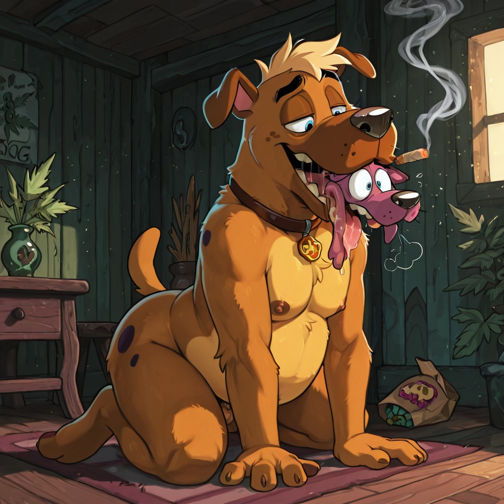 Courage the Cowardly Dog: Nude and Seductive Male