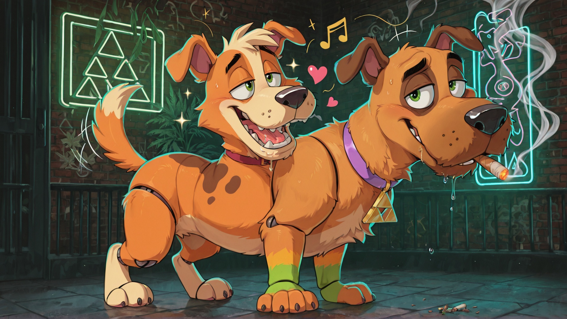 Courage the Stoner: Trippy Neon Adventure