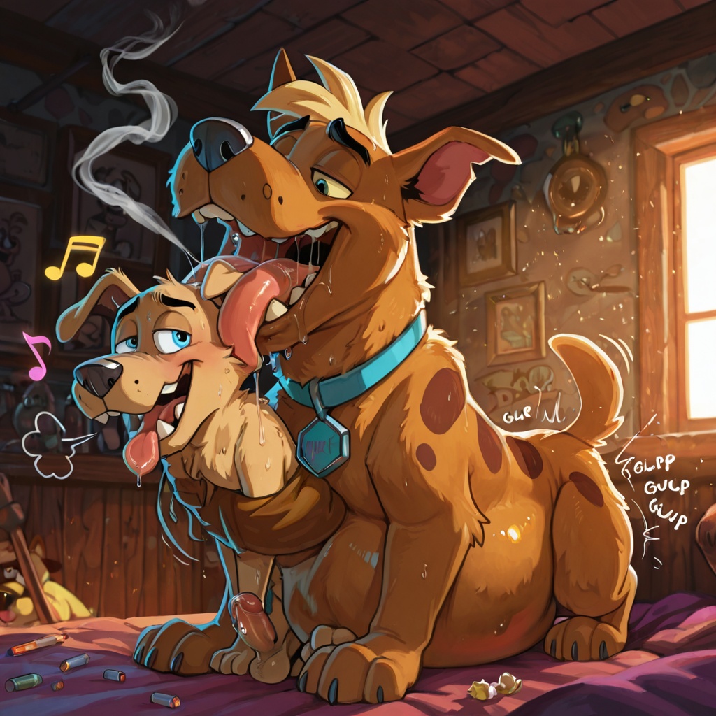 Courage the Cowardly Dog in Ecstatic Vore Scene