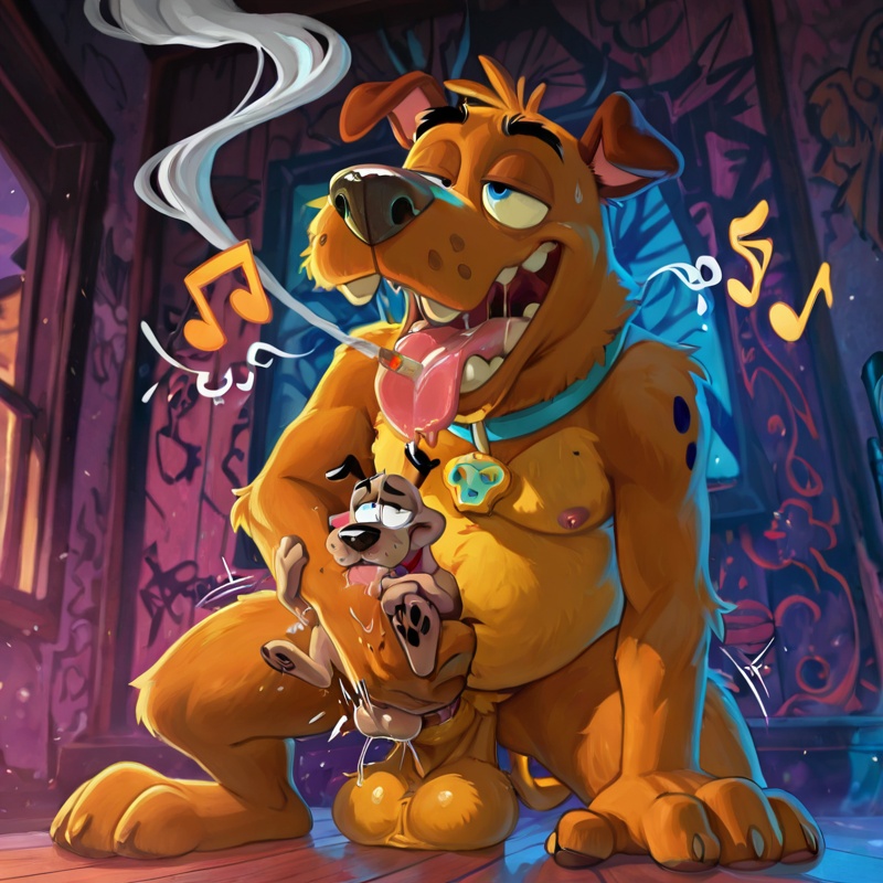 Courage the Cowardly Dog: Toony Nude Foxes Engaging in Sensual Vore Play