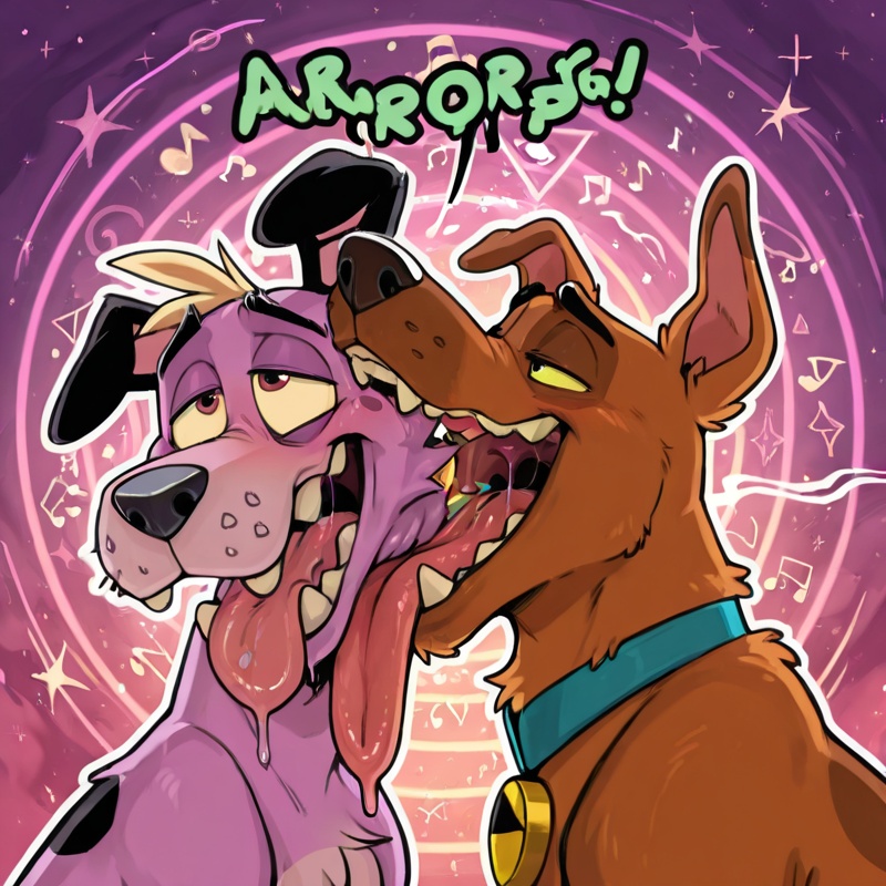 Courage the Cowardly Dog and Scooby-Doo Stoned Together