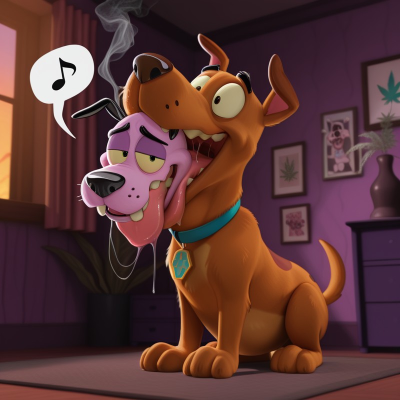 Courage the Cowardly Dog Swallowing Scooby-Doo