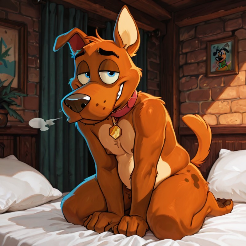 Cowardly Dog Stoner Portrait Solo