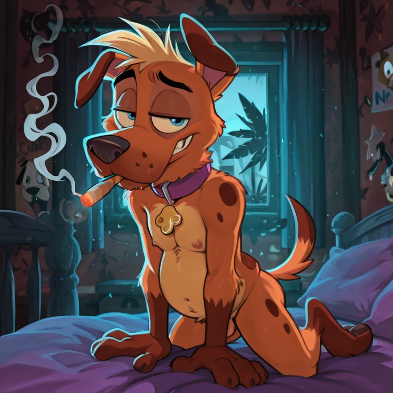 Laid-back Courage the Cowardly Dog