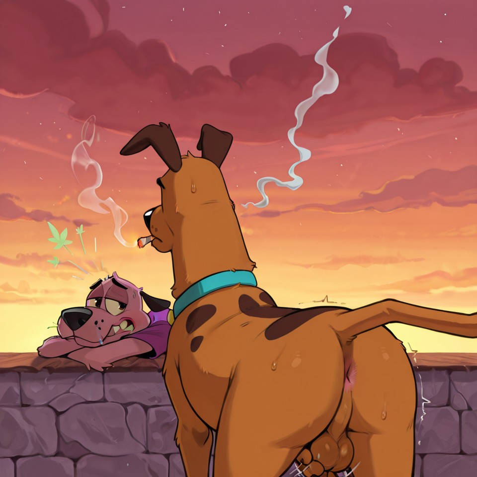 Stoned Courage the Cowardly Dog Sexy Toony Male