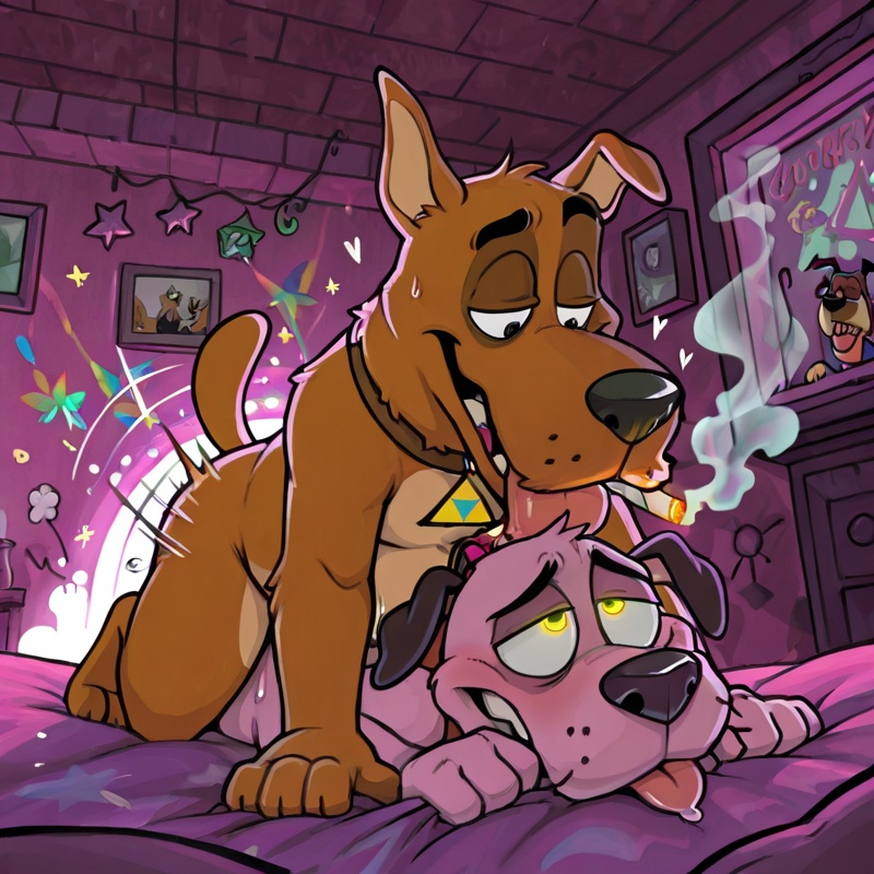 Courage the Cowardly Dog as a Toony Fox