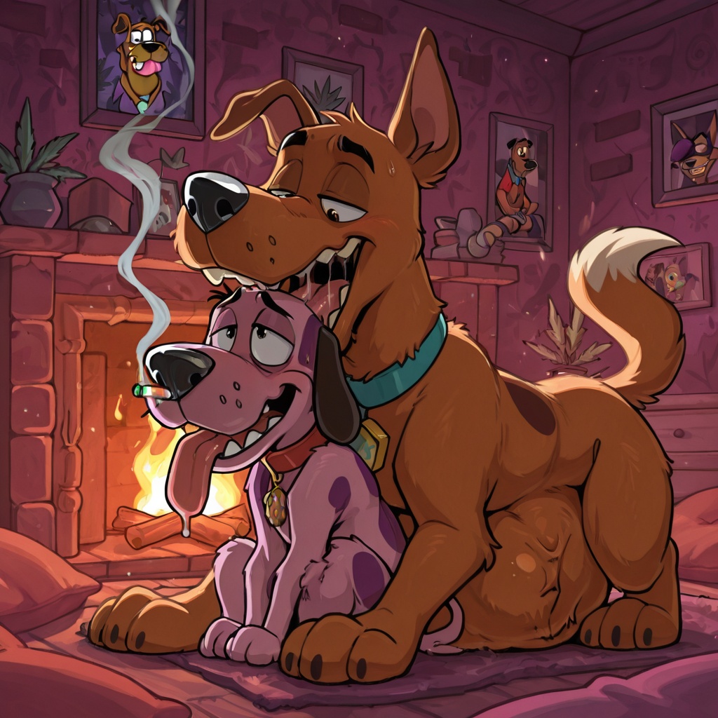 Courage the Cowardly Dog and Scooby Doo Stoner Scene