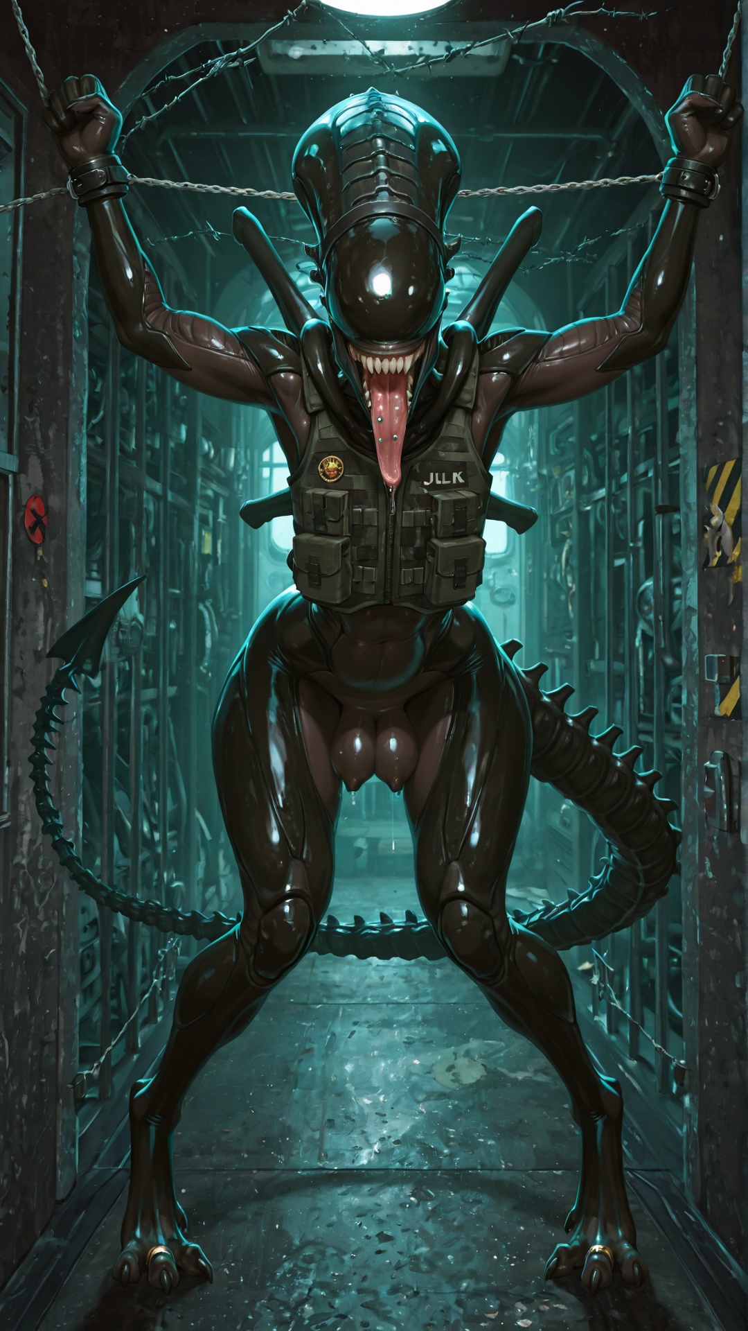 Alien Jackal Hybrid in Submarine Setting
