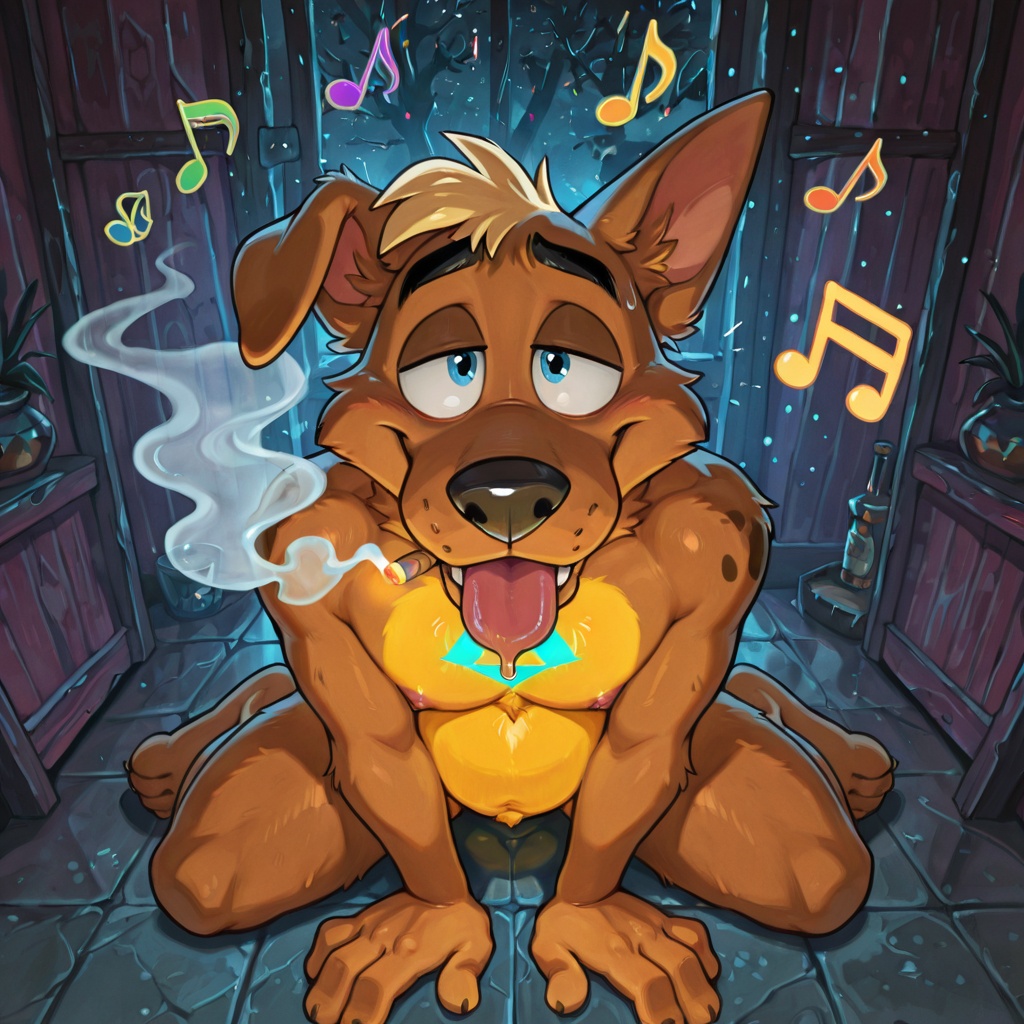 Courage the Cowardly Fox in Trippy Vore Scene