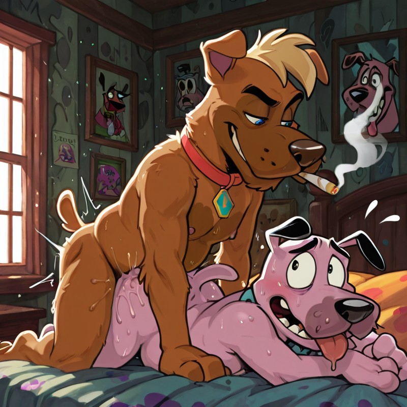 Courage the Cowardly Dog: Blunt-Loving Canine