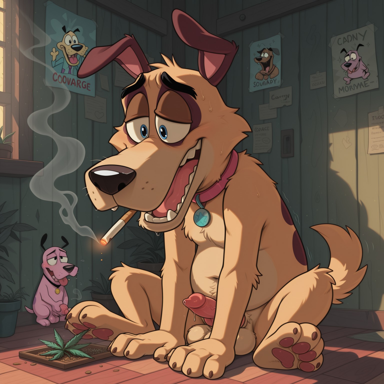 Courage the Cowardly Dog Smokes Marijuana Solo