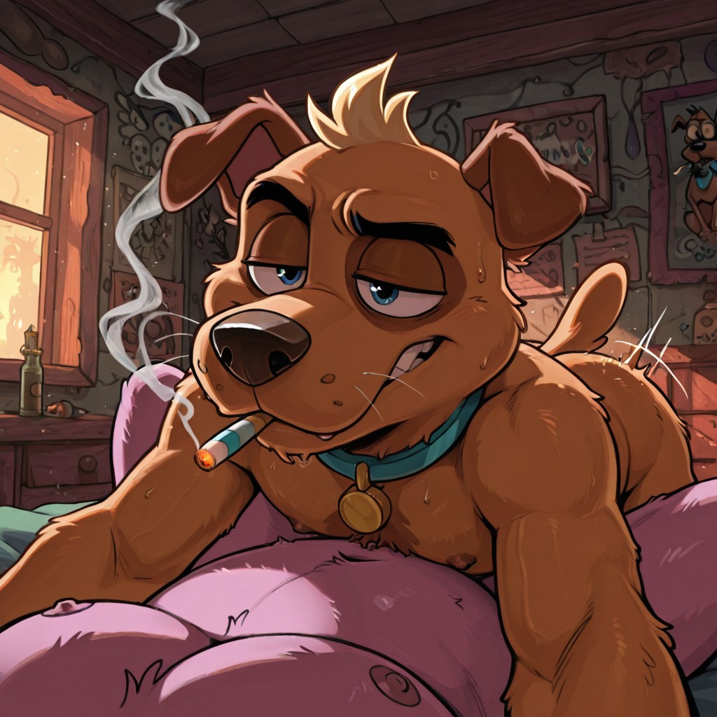 Courage the Cowardly Dog Nude Portrait