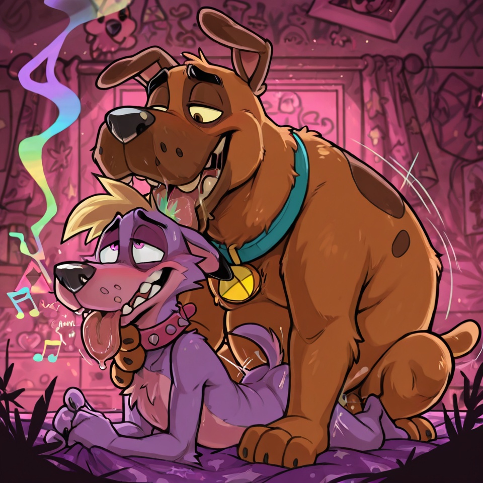 Courage the Cowardly Dog and Scooby-Doo Stoned and Smoking