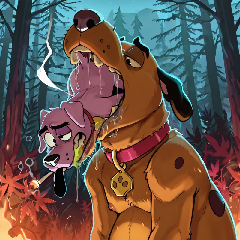 Courage the Cowardly Dog Stoned Anthro