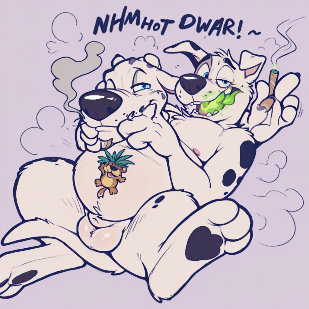 A Dalmatian Fox Otter Blows Smoke Rings