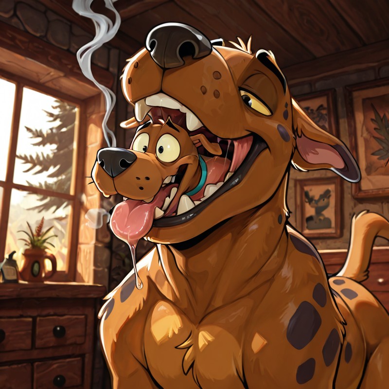 Scooby Doo Swallows Courage the Cowardly Dog Duo
