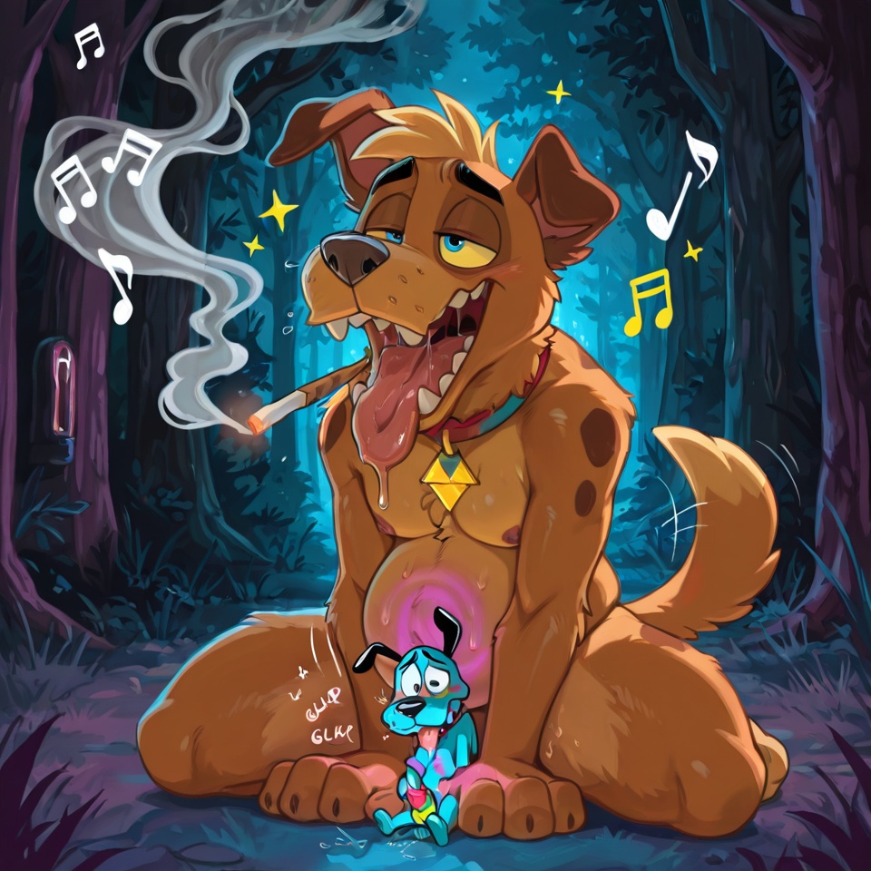 Courage the Cowardly Fox in Hypnotic Vore Scene