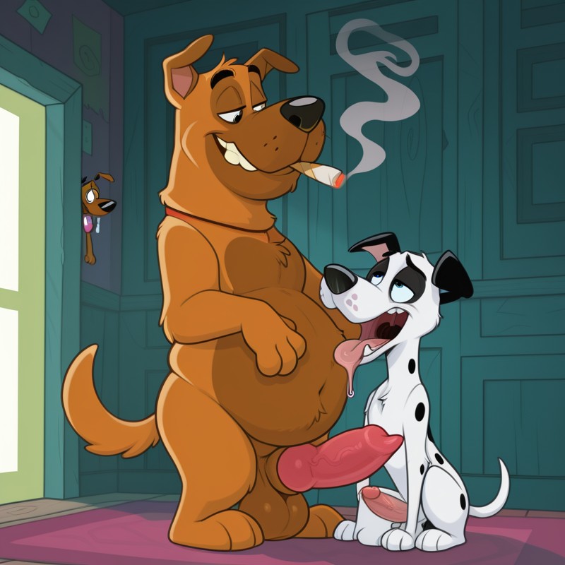 Courage the Cowardly Dog: Chilling in Neon Green