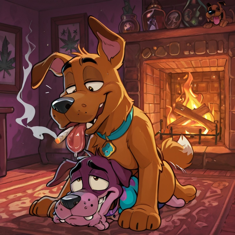 Courage the Cowardly Dog and Scooby Doo Together