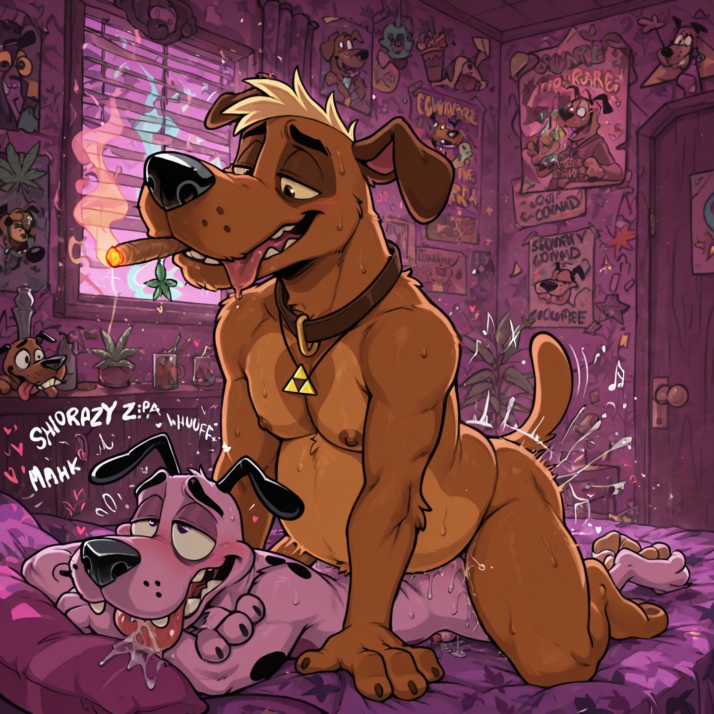 Gay Cartoon Duo in Romantic Stoner Scene