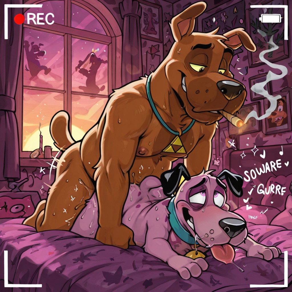 Courage the Cowardly Dog Stoned with Scooby Doo