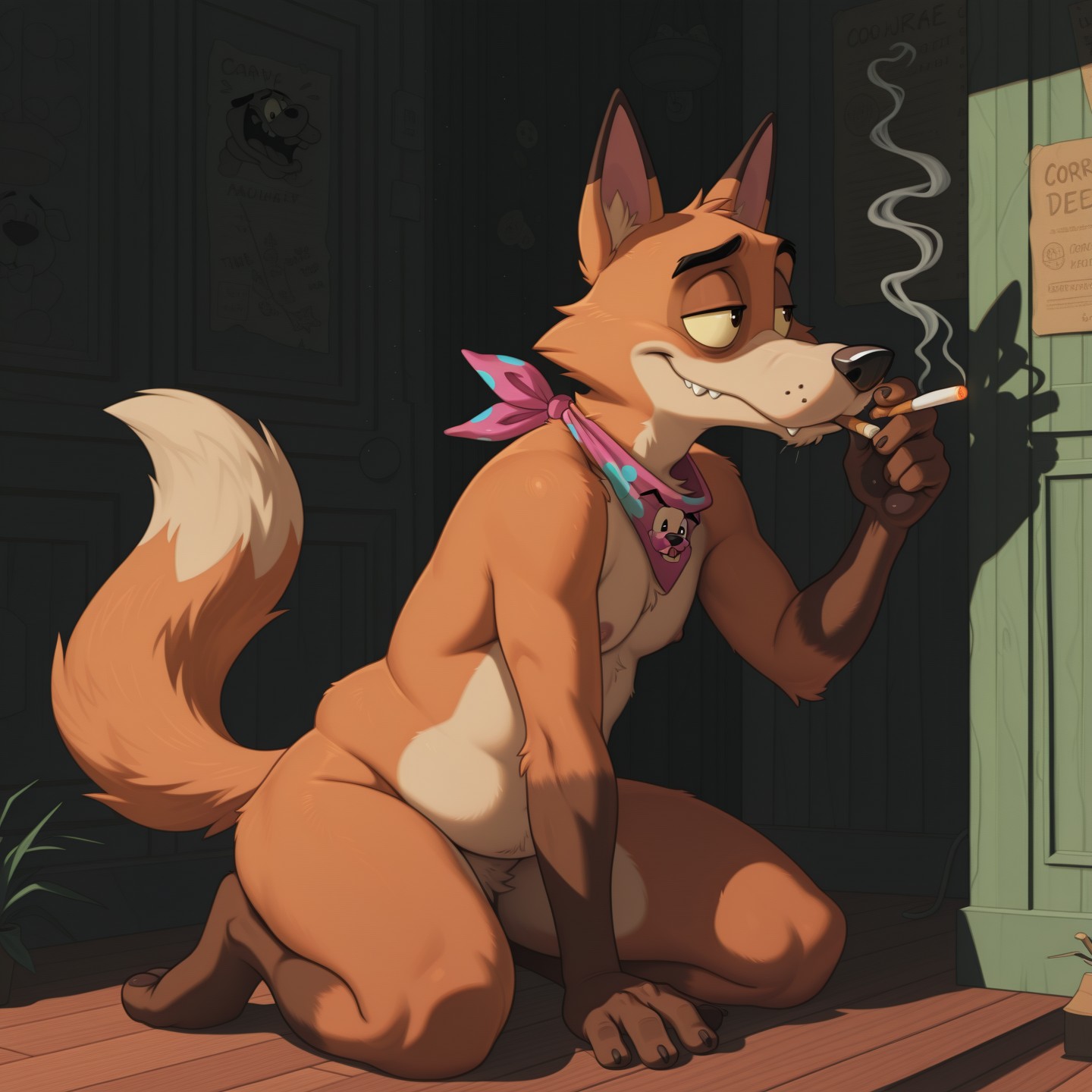 Anthro Courage the Cowardly Dog