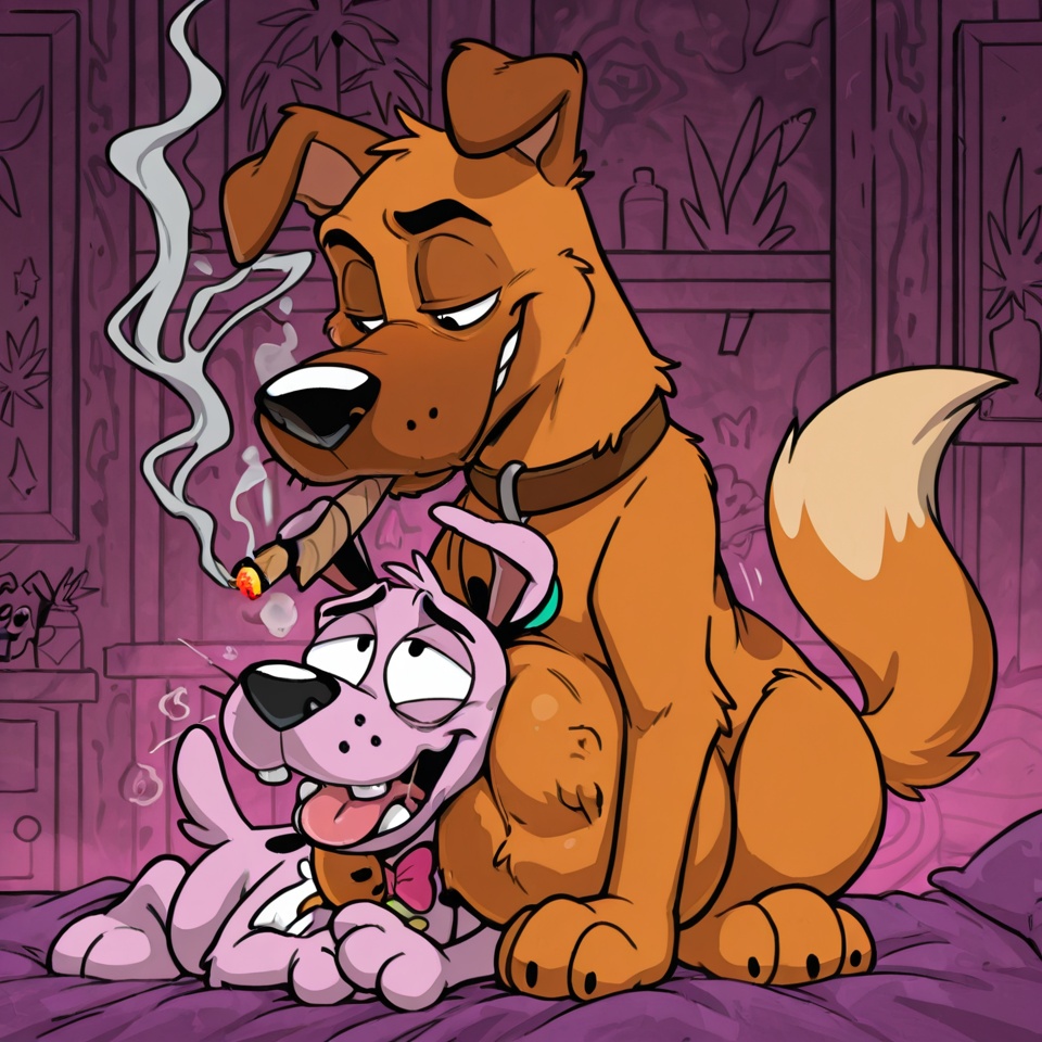 Courage the Cowardly Dog and Scooby Doo Stoner Romance