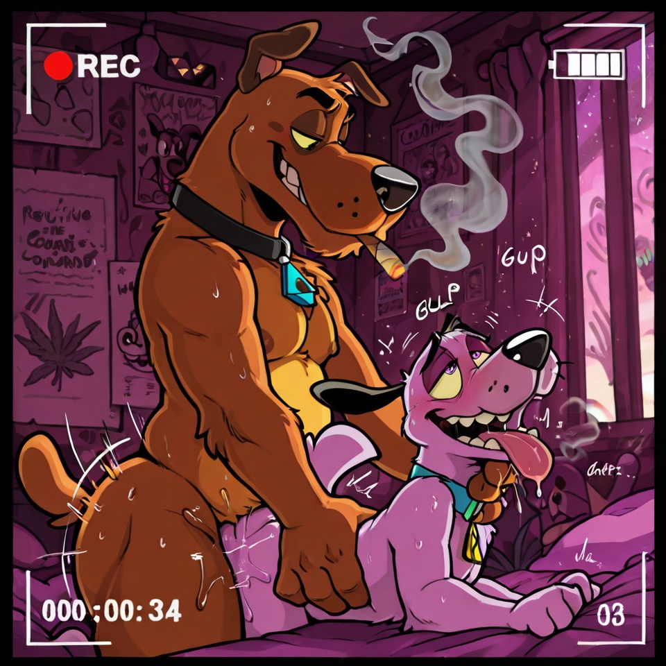 Courage the Cowardly Dog Stoned with Scooby-Doo