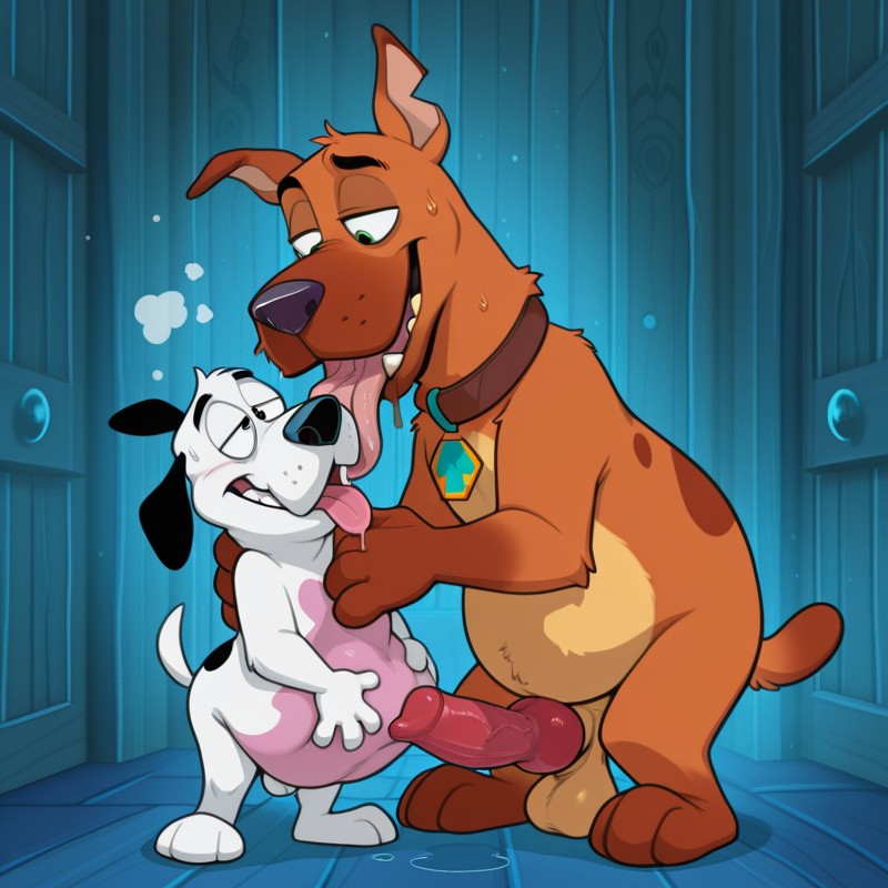 A Courage The Cowardly Dog And Scooby Doo Romantic Ambiance