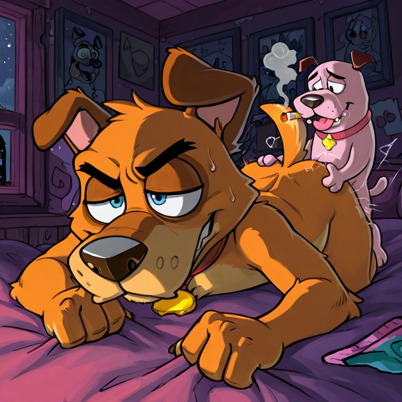 Courage the Cowardly Dog in Seductive Pose