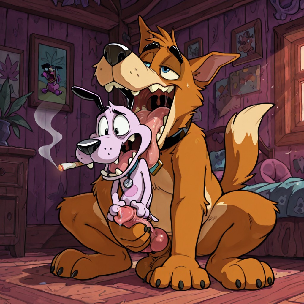 Courage the Cowardly Dog Eating Scooby Doo