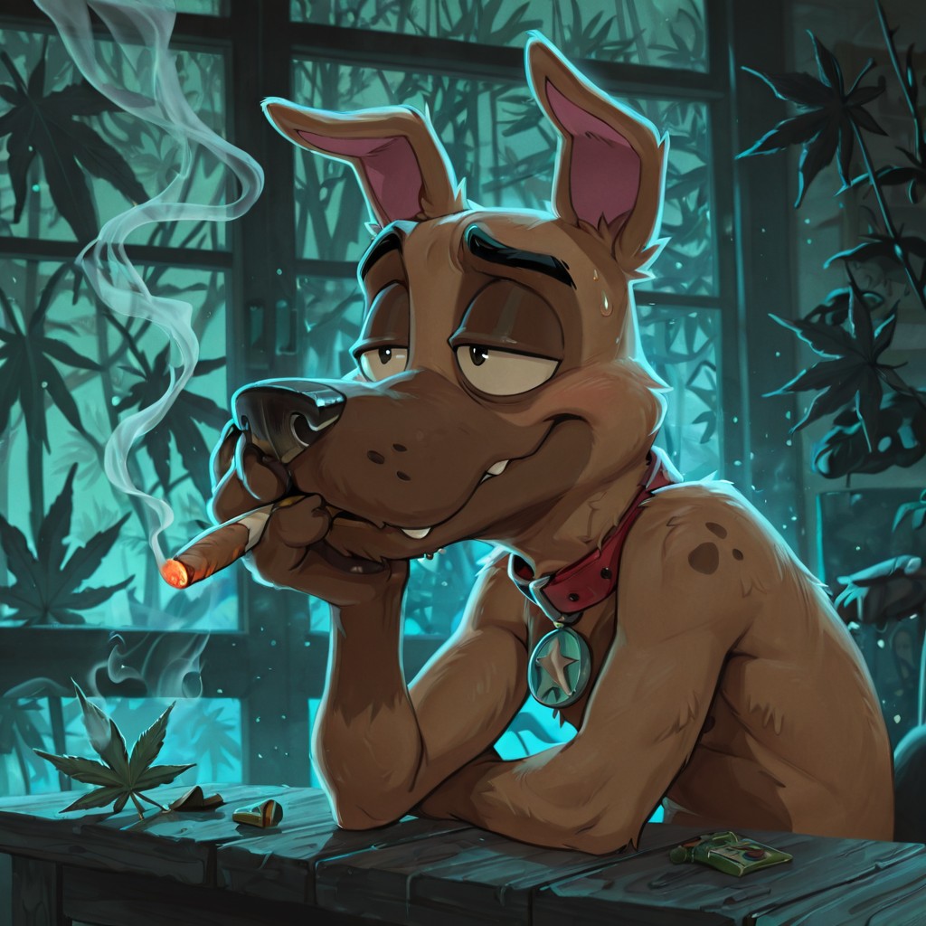 Courage the Cowardly Dog as a Lustful Stoner