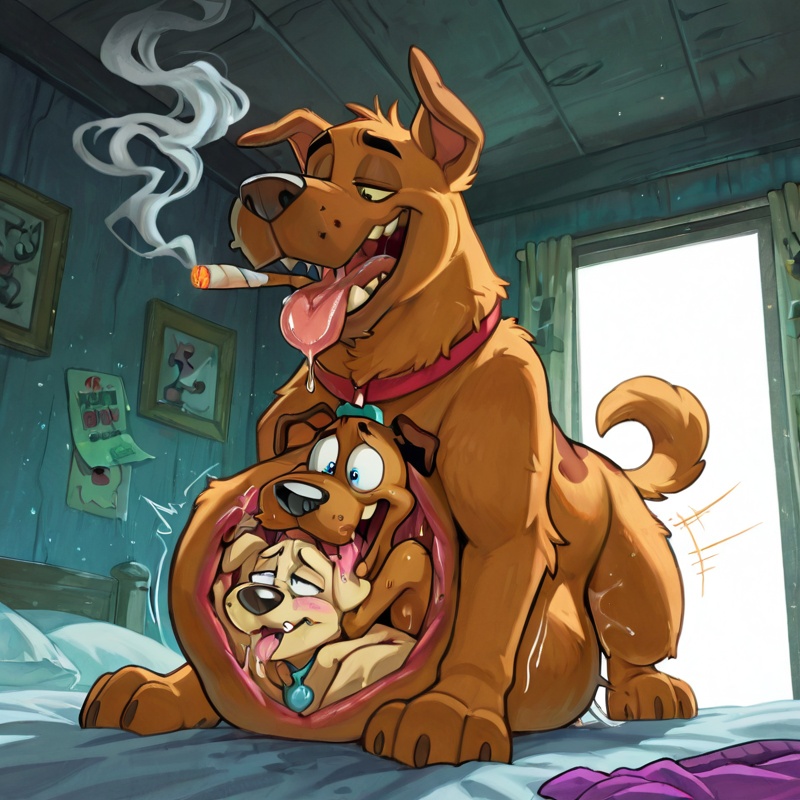 Courage the Cowardly Dog in Wild Vore Scene