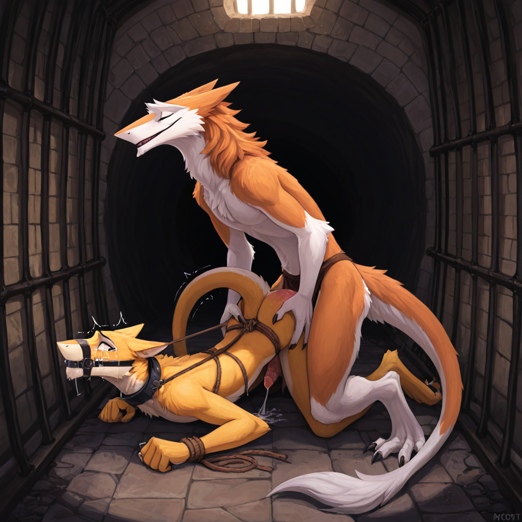 Captive Furry Slaves in Dungeon